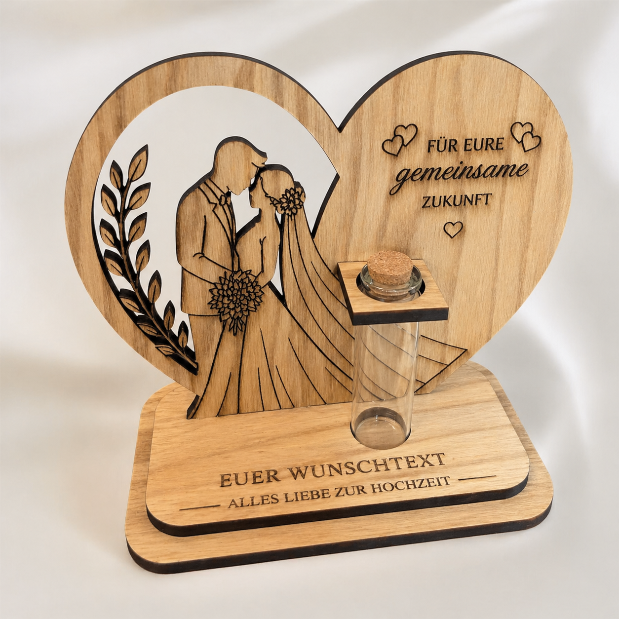 Personalisiertes Hochzeitsgeschenk aus Holz